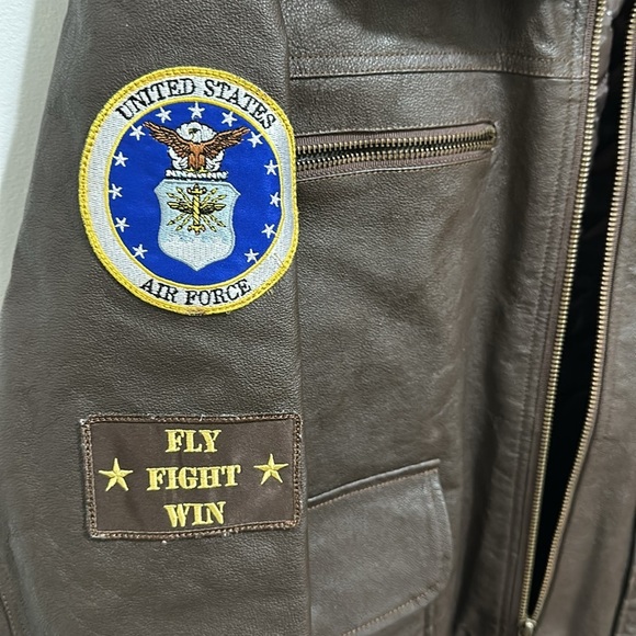 The Bradford Exchange Air Force Leather Flight Jacket size L - Picture 5 of 9